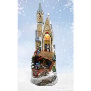 Vintage Country Cottage Musical & Lighting Church 12" Lights & Sound Works